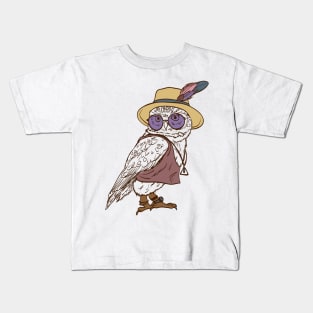 Hipster hippie owl Kids T-Shirt